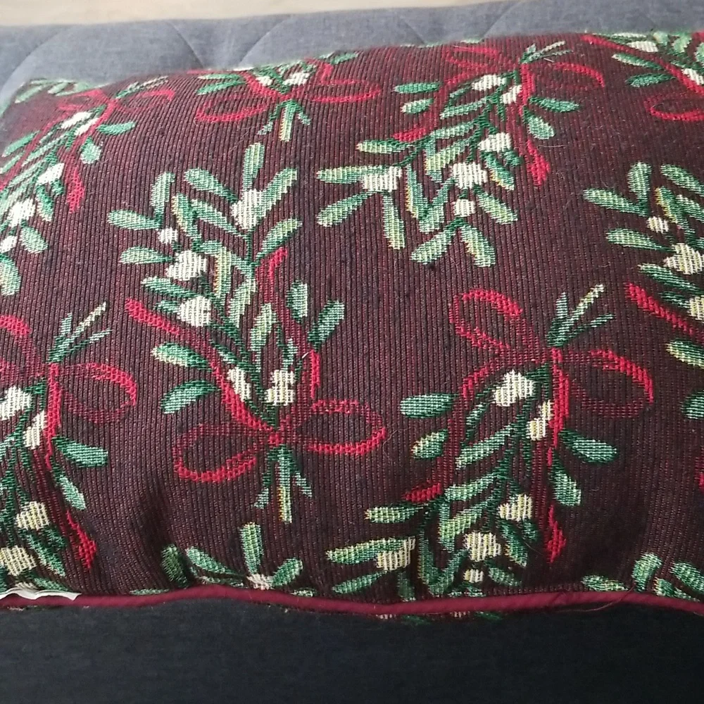 Vintage Peace Joy Love Tapestry Accent Pillow